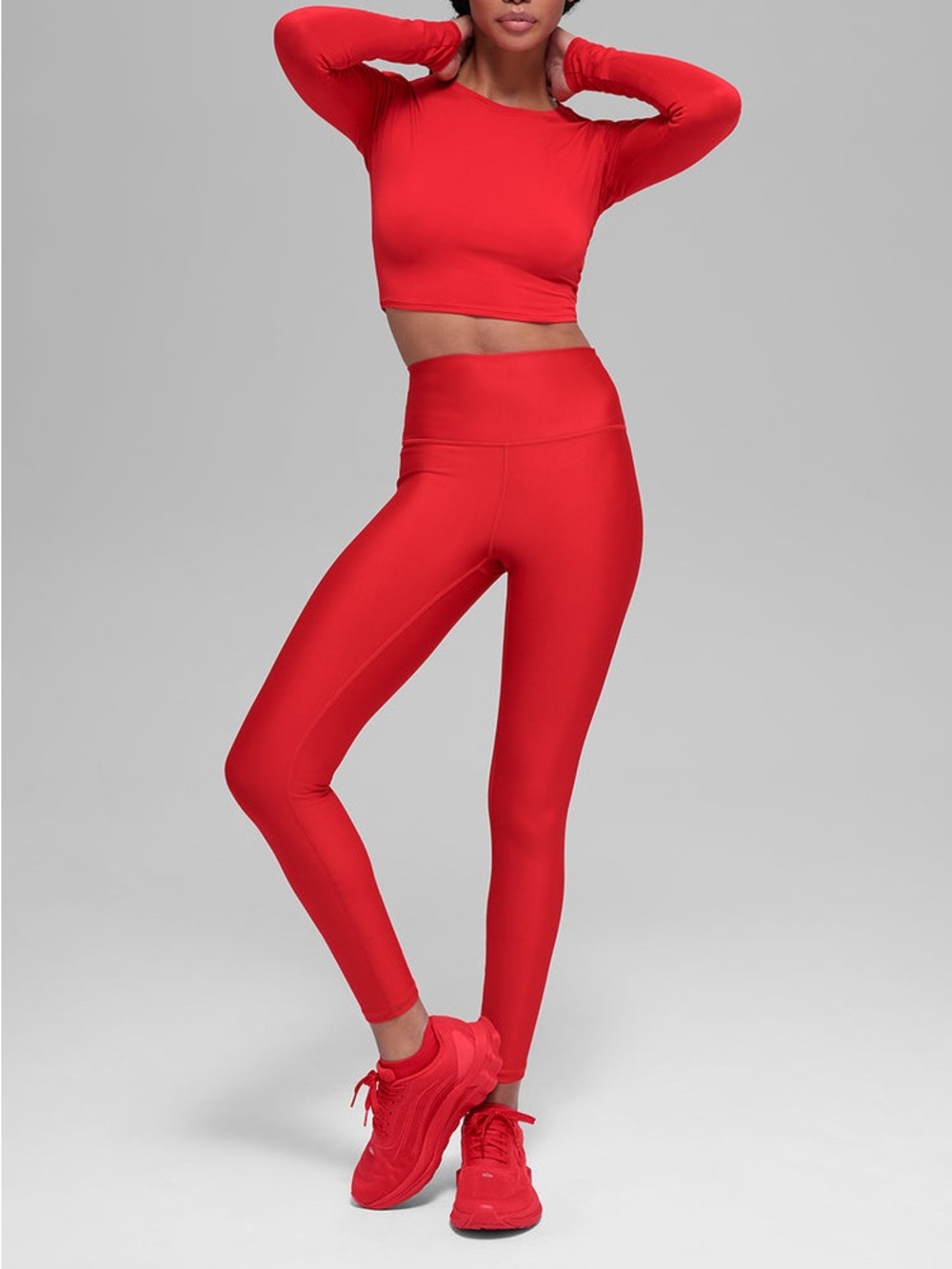ALO Yoga 7/8 High-Waist Airlift Legging in Bright Red Small Limited Edition Colo - Picture 2 of 7